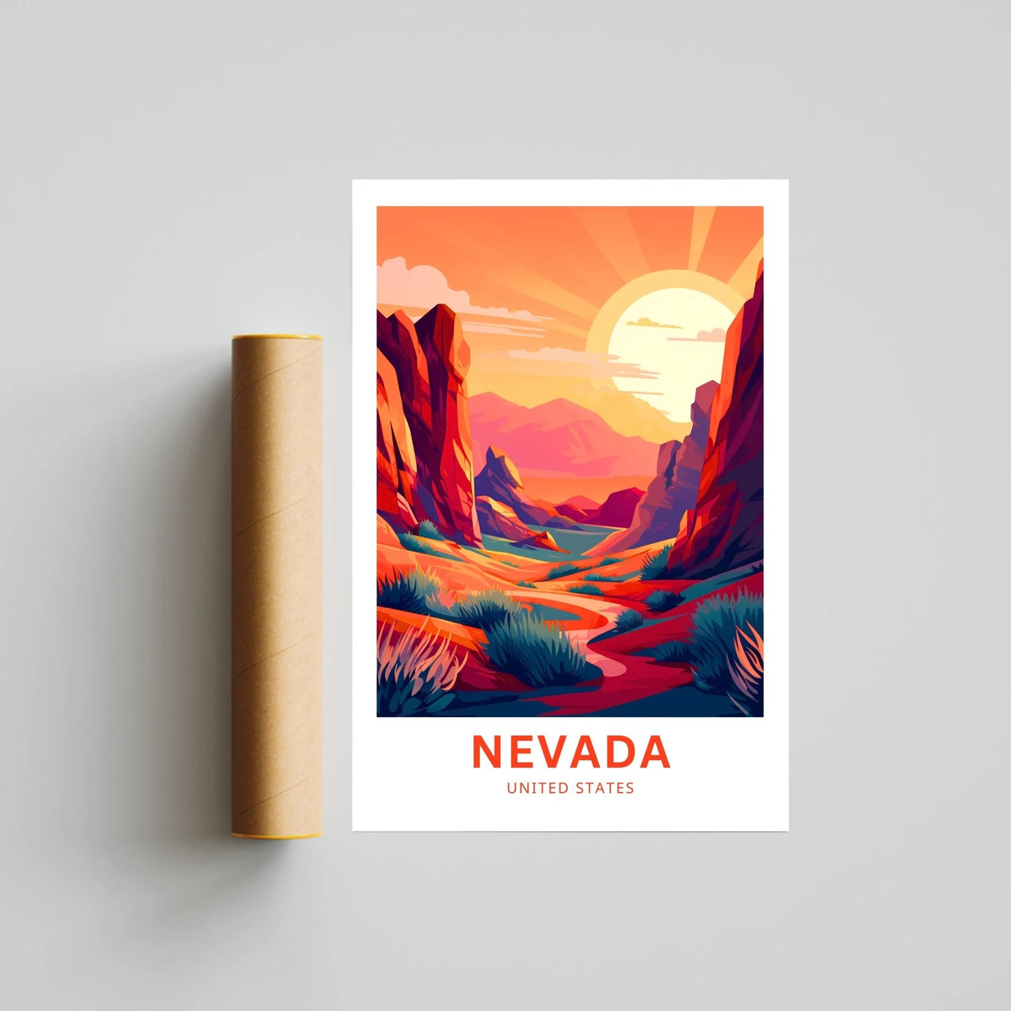 Nevada Travel Poster