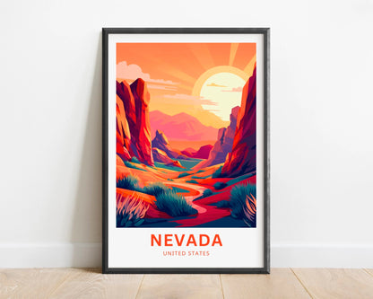 Nevada Travel Poster