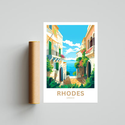 Rhodes Travel Poster