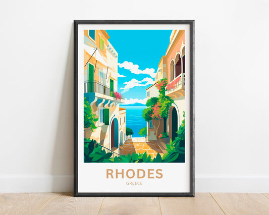 Rhodes Travel Poster