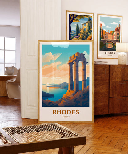 Rhodes Travel Poster