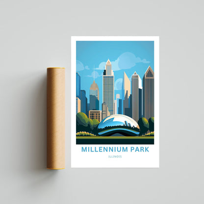 Millennium Park Travel Poster
