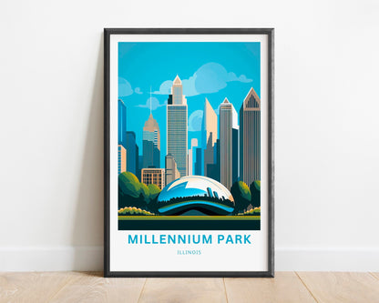 Millennium Park Travel Poster