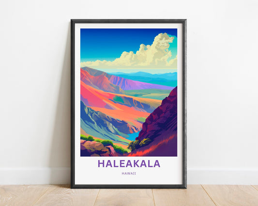 Haleakala Travel Print - Haleakala poster, Hawaii Wall Art, Framed present, Gift Hawaii Present - TravelTreasureCo