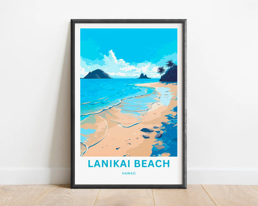 Lanikai Beach Travel Poster