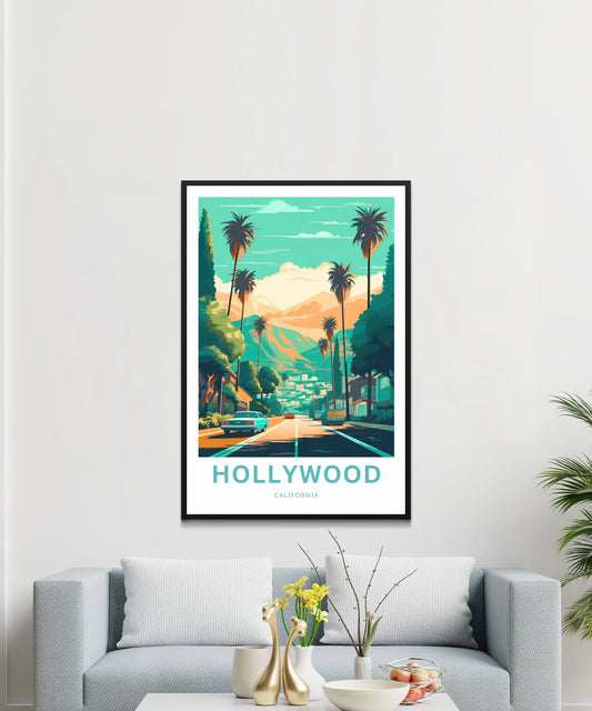 Hollywood Travel Poster