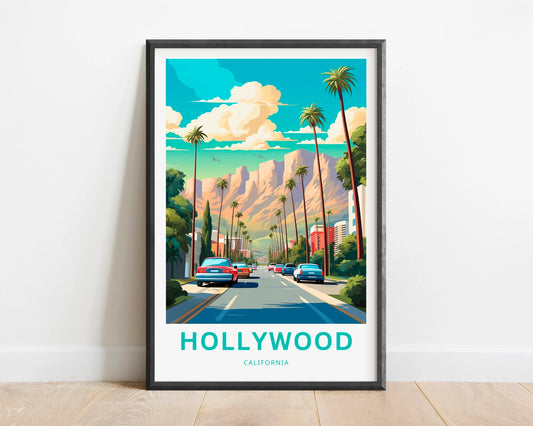 Hollywood Travel Poster