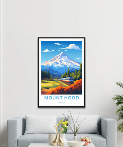 Mount Hood Travel Poster