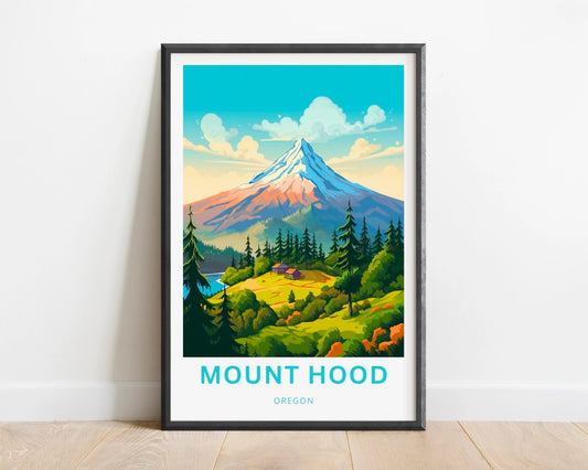 Mount Hood Travel Poster