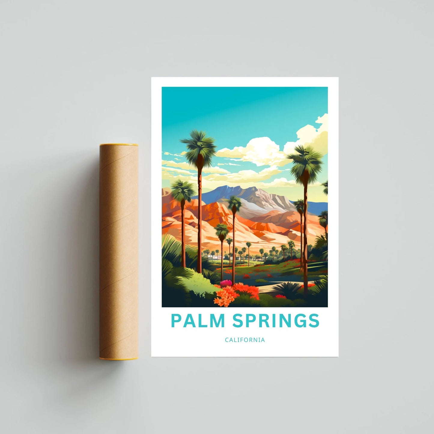 Palm Springs Travel Poster - Luxury Resorts