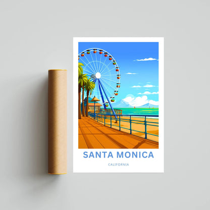 Santa Monica Travel Poster