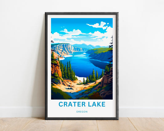 Crater Lake Travel Poster