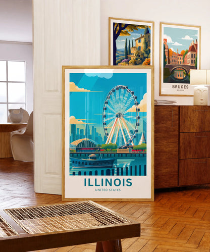 Illinois Travel Poster