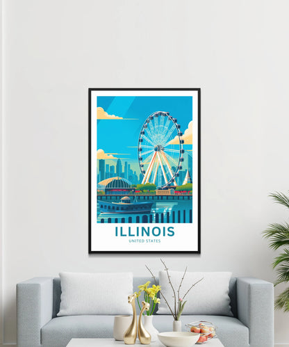 Illinois Travel Poster