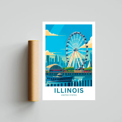 Illinois Travel Poster