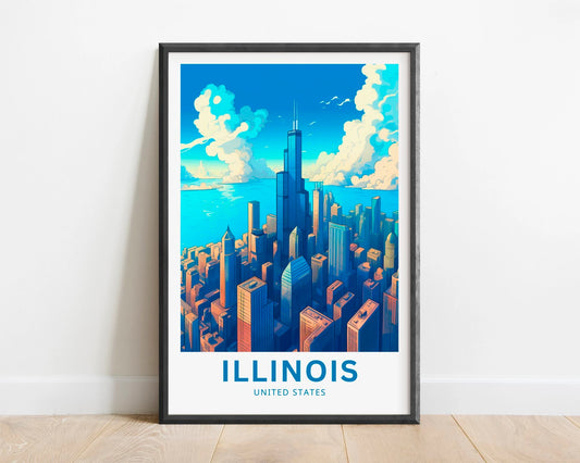 Illinois Travel Poster