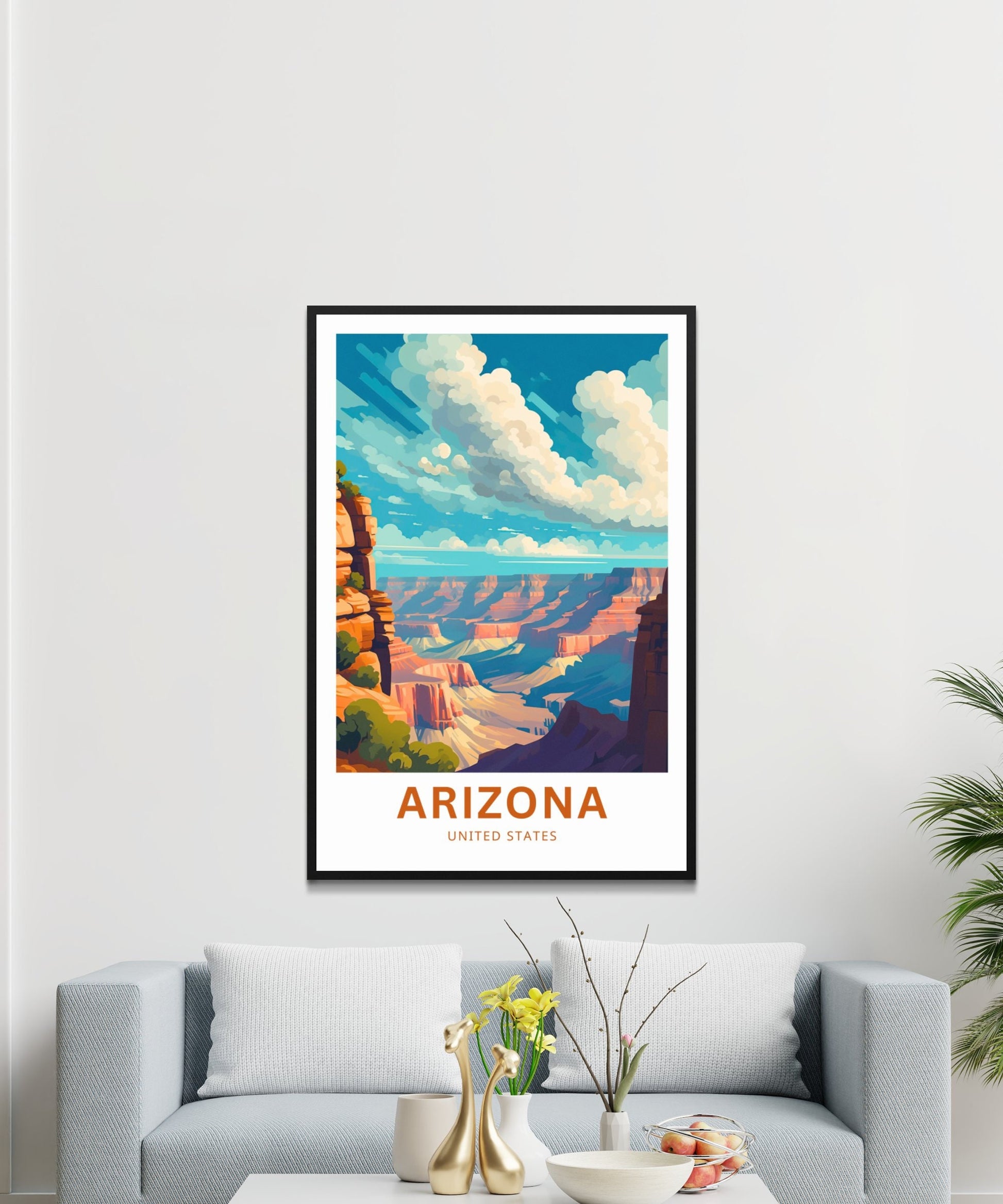 Arizona Travel Print - Arizona poster, United States Wall Art, Framed present, Gift United States Present - TravelTreasureCo