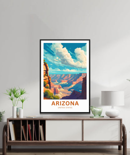 Arizona Travel Print - Arizona poster, United States Wall Art, Framed present, Gift United States Present - TravelTreasureCo