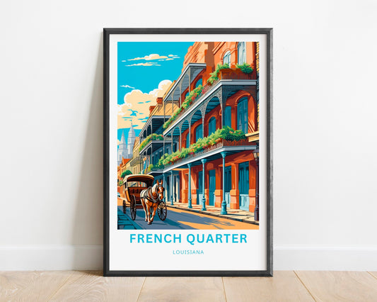 French Quarter Travel Poster