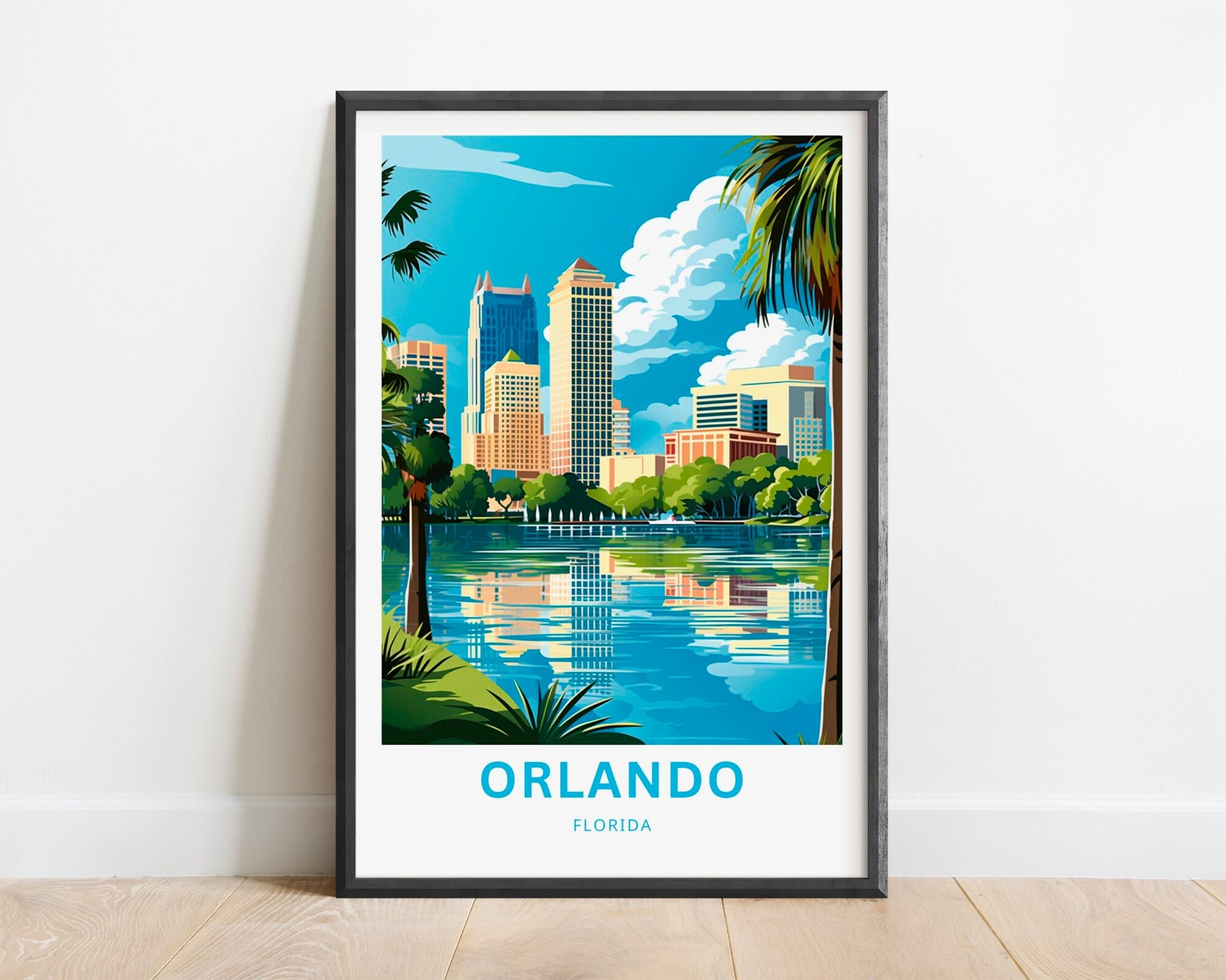 Orlando Travel Print - Orlando poster, Florida Wall Art, Framed present, Gift Florida Present - TravelTreasureCo