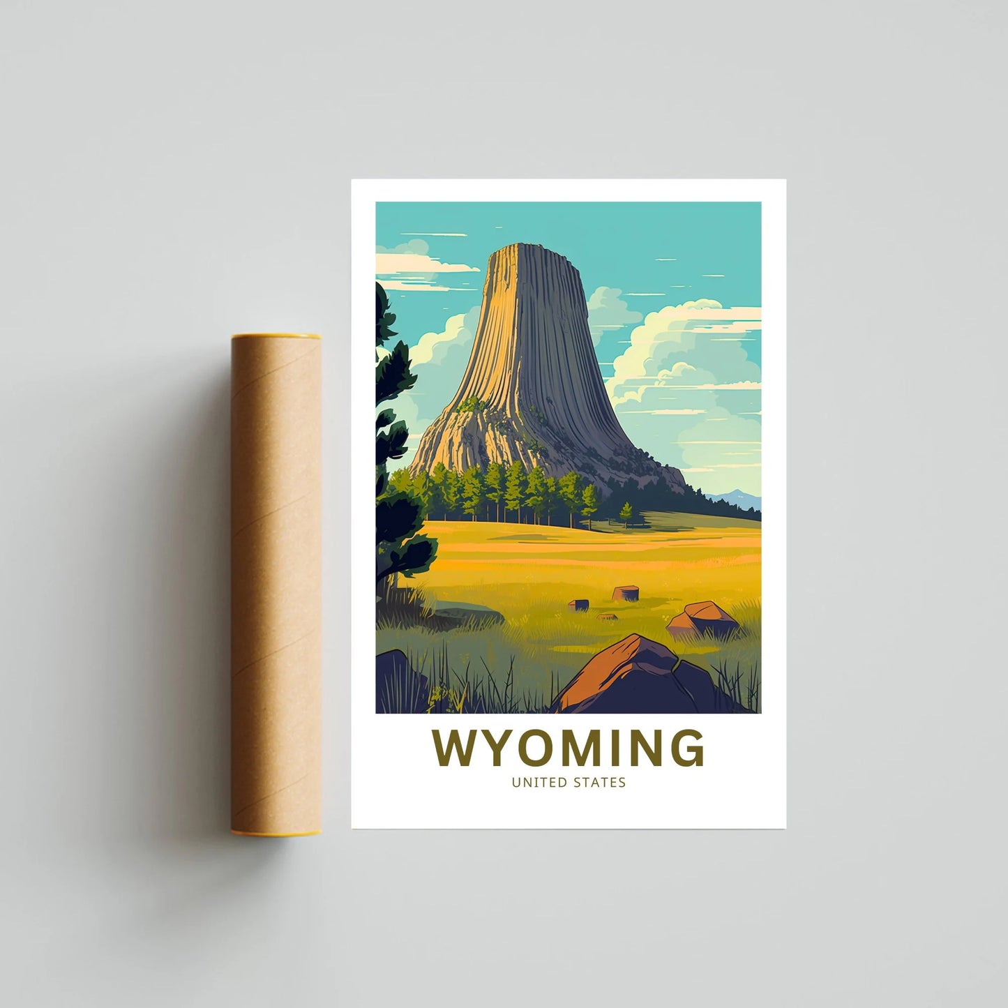 Wyoming Travel Poster