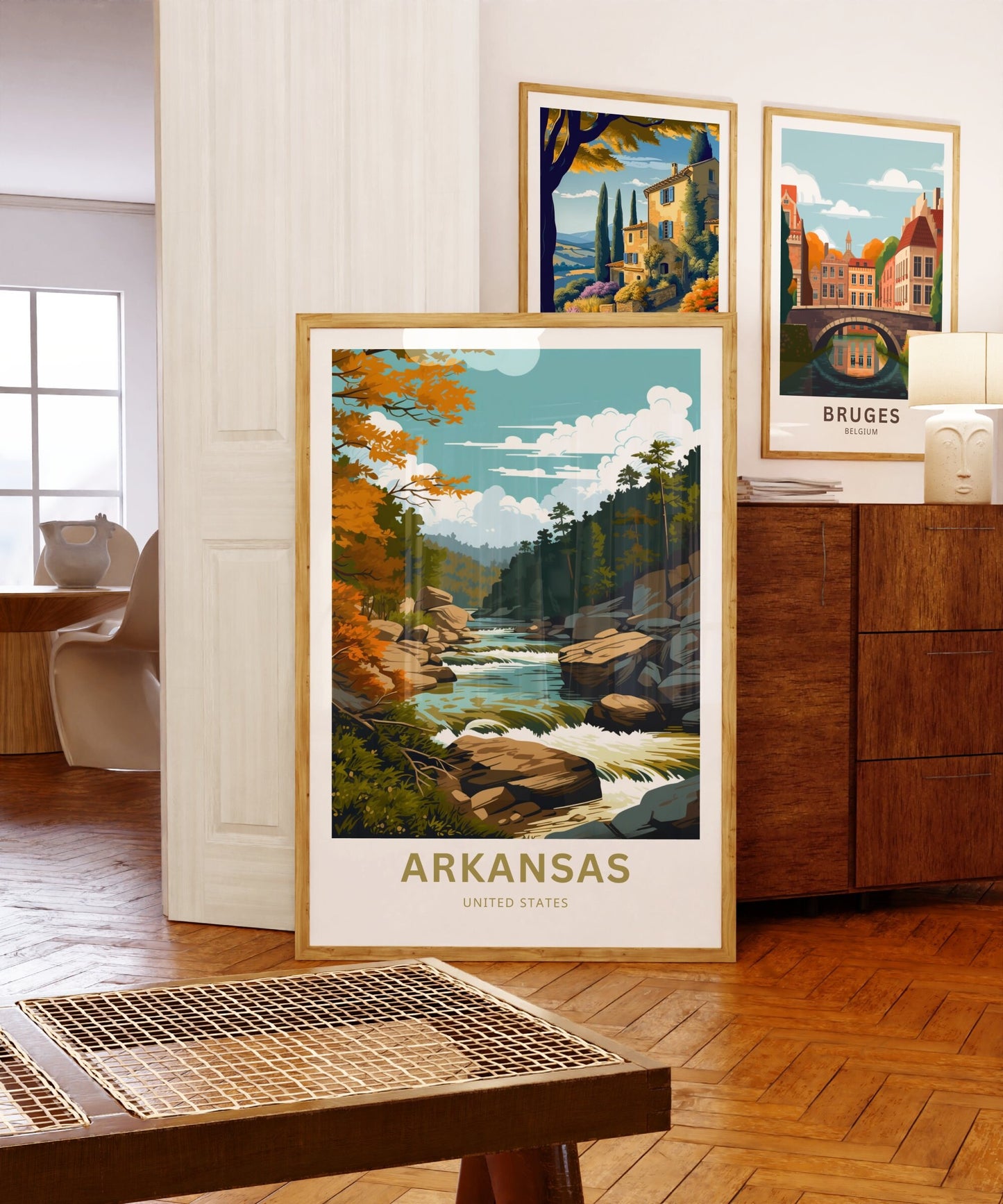 Arkansas Travel Print - Arkansas poster, United States Wall Art, Framed present, Gift United States Present - TravelTreasureCo