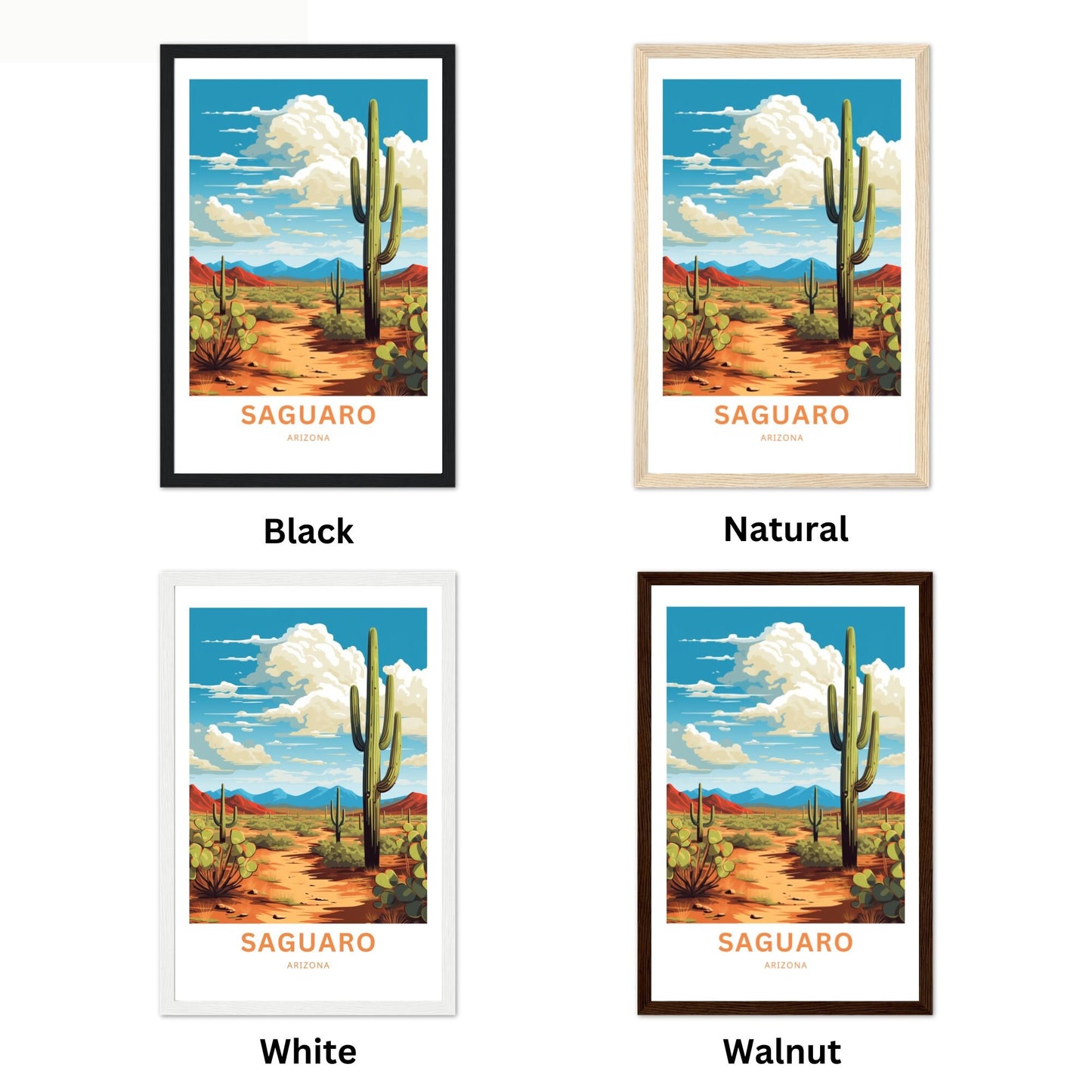 Saguaro Travel Poster