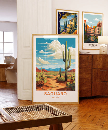 Saguaro Travel Poster