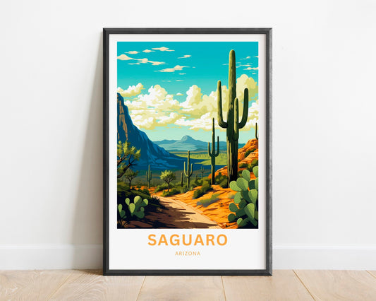 Saguaro Travel Poster