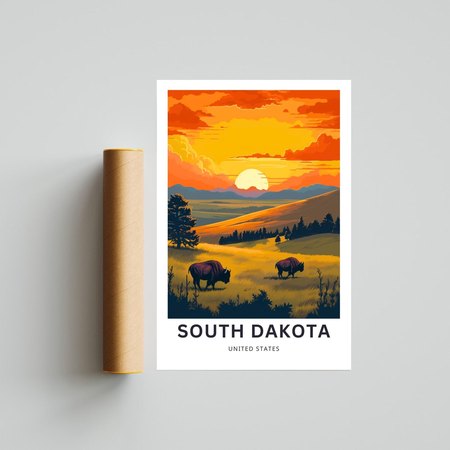 South Dakota Travel Poster