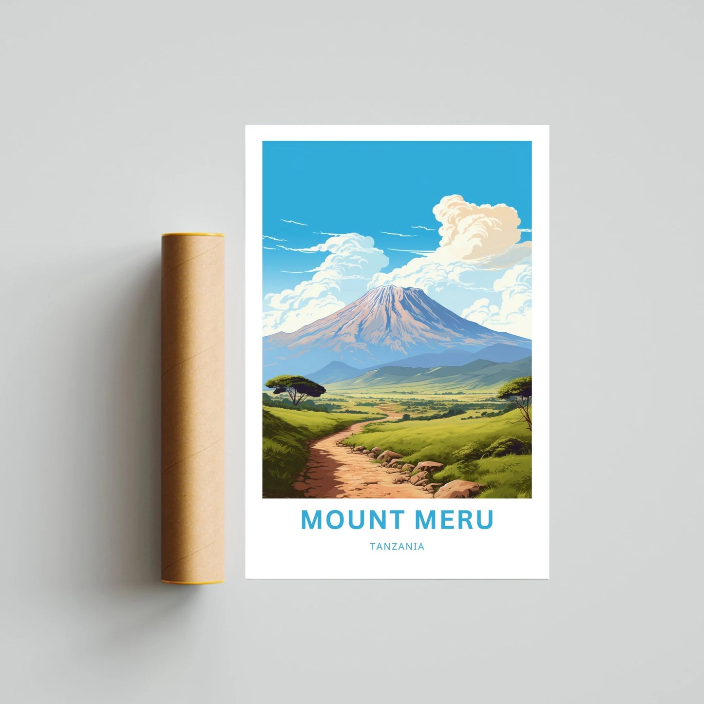 Mount Meru Travel Poster