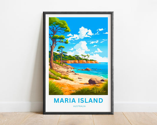Maria Island Travel Poster