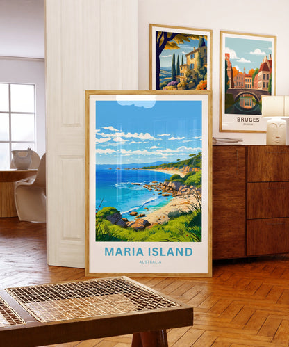 Maria Island Travel Poster
