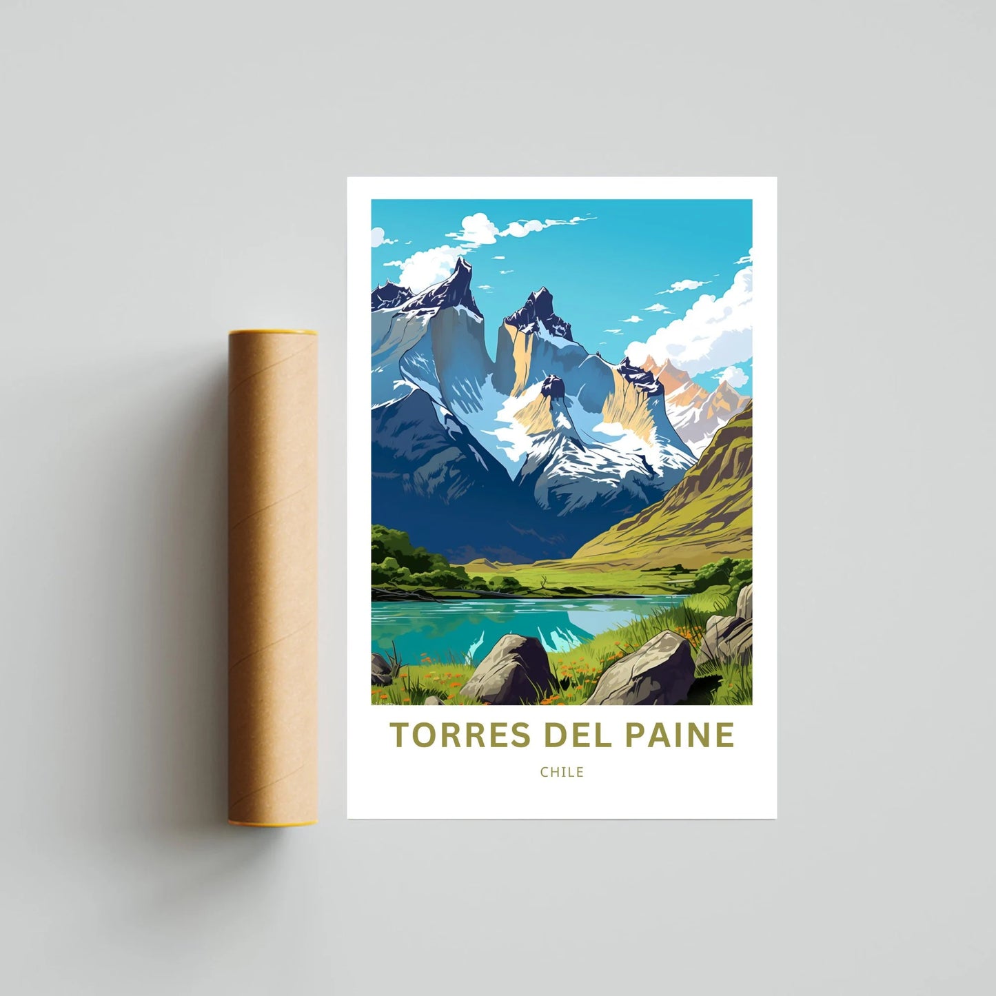 Torres del Paine Travel Poster