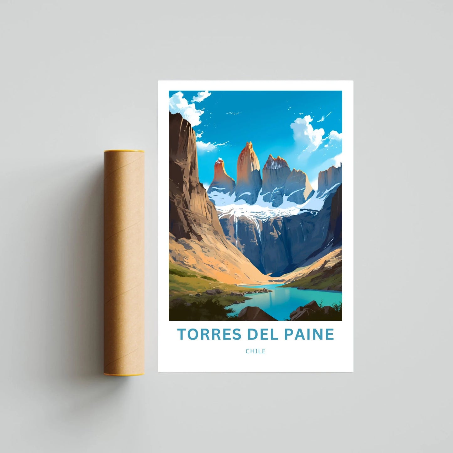 Torres del Paine Travel Poster