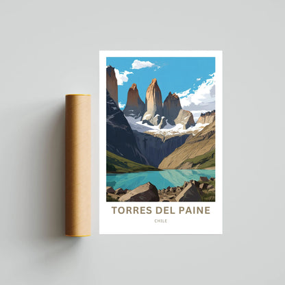 Torres del Paine Travel Poster