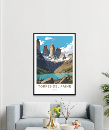 Torres del Paine Travel Poster