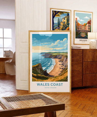 Wales Coast Travel Poster