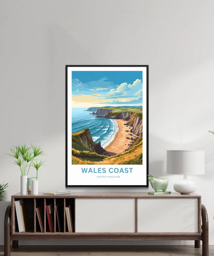 Wales Coast Travel Poster