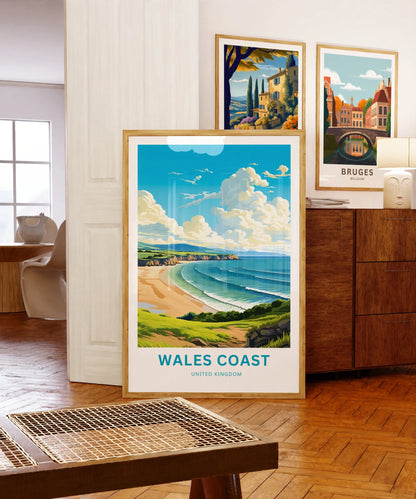 Wales Coast Travel Poster