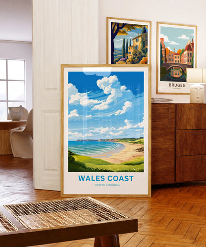 Wales Coast Travel Poster