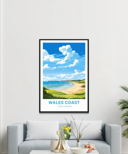 Wales Coast Travel Poster