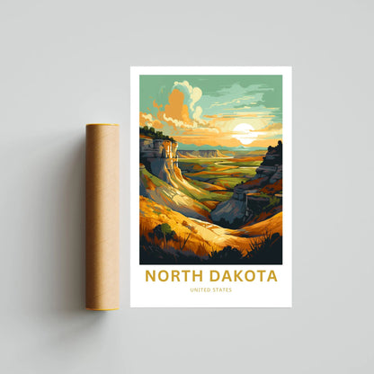 North Dakota Travel Poster