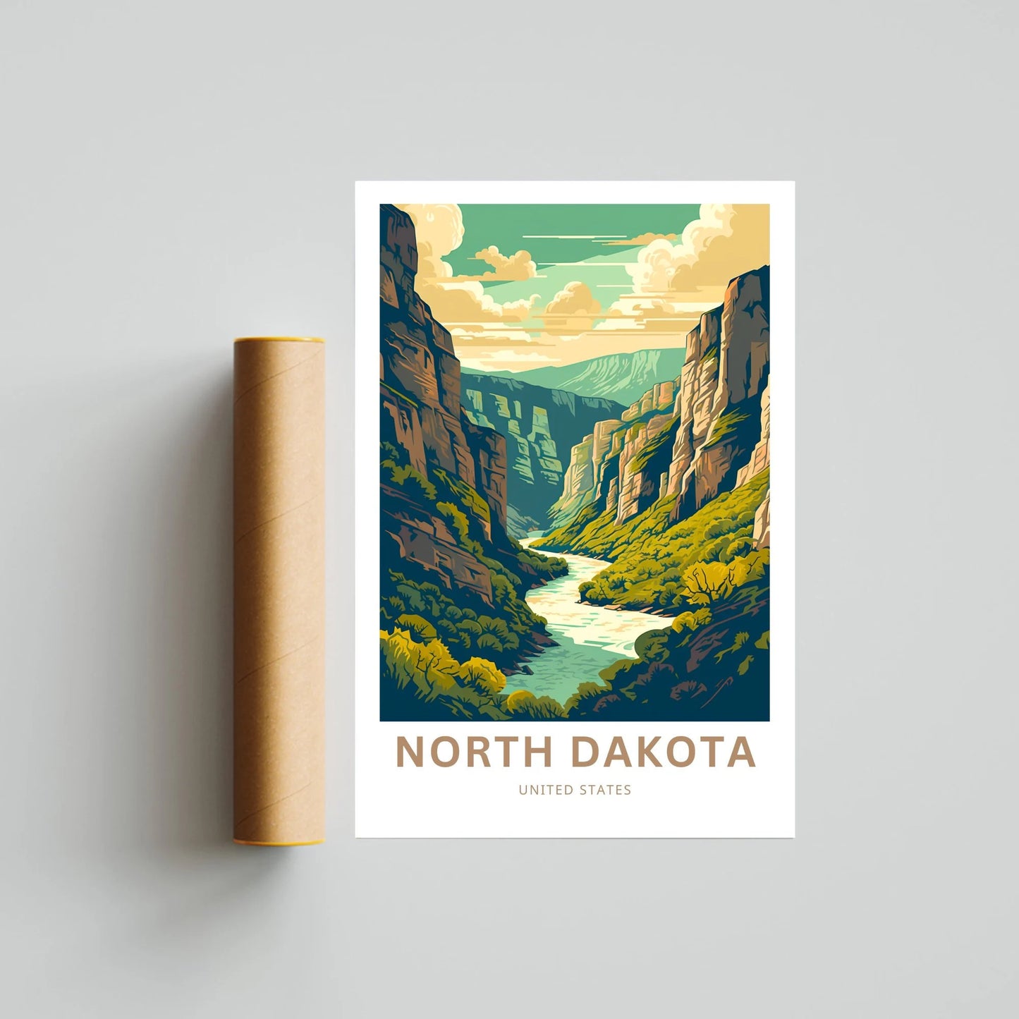 North Dakota Travel Poster