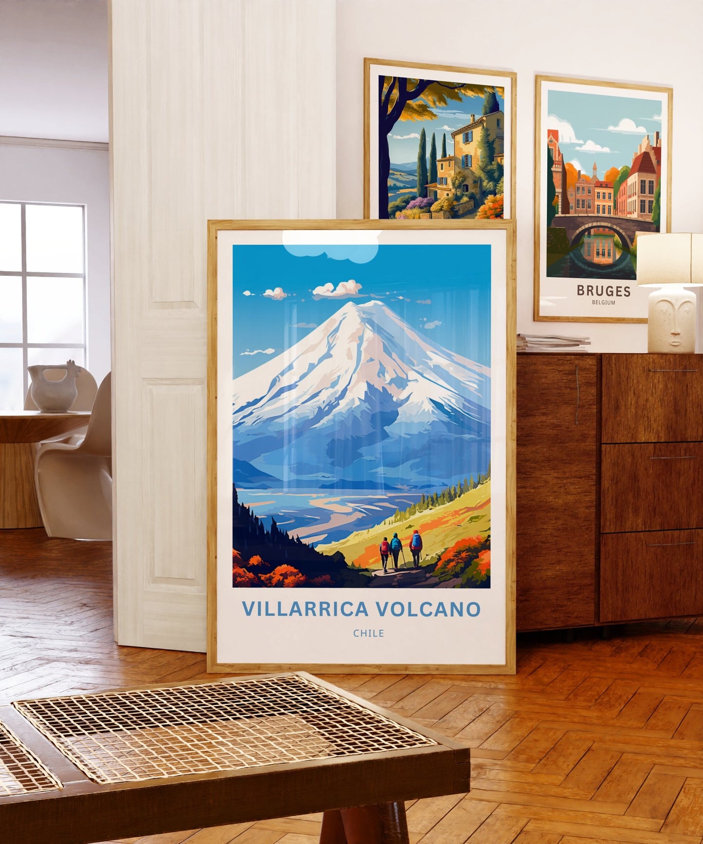 Villarrica Volcano Travel Print - Villarrica Volcano poster, Rucapillán Wall Art, Framed present, Gift Chile Present - TravelTreasureCo