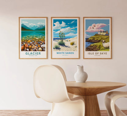 White Sands Travel Poster