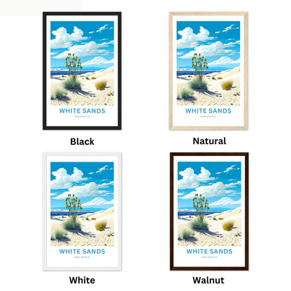 White Sands Travel Poster