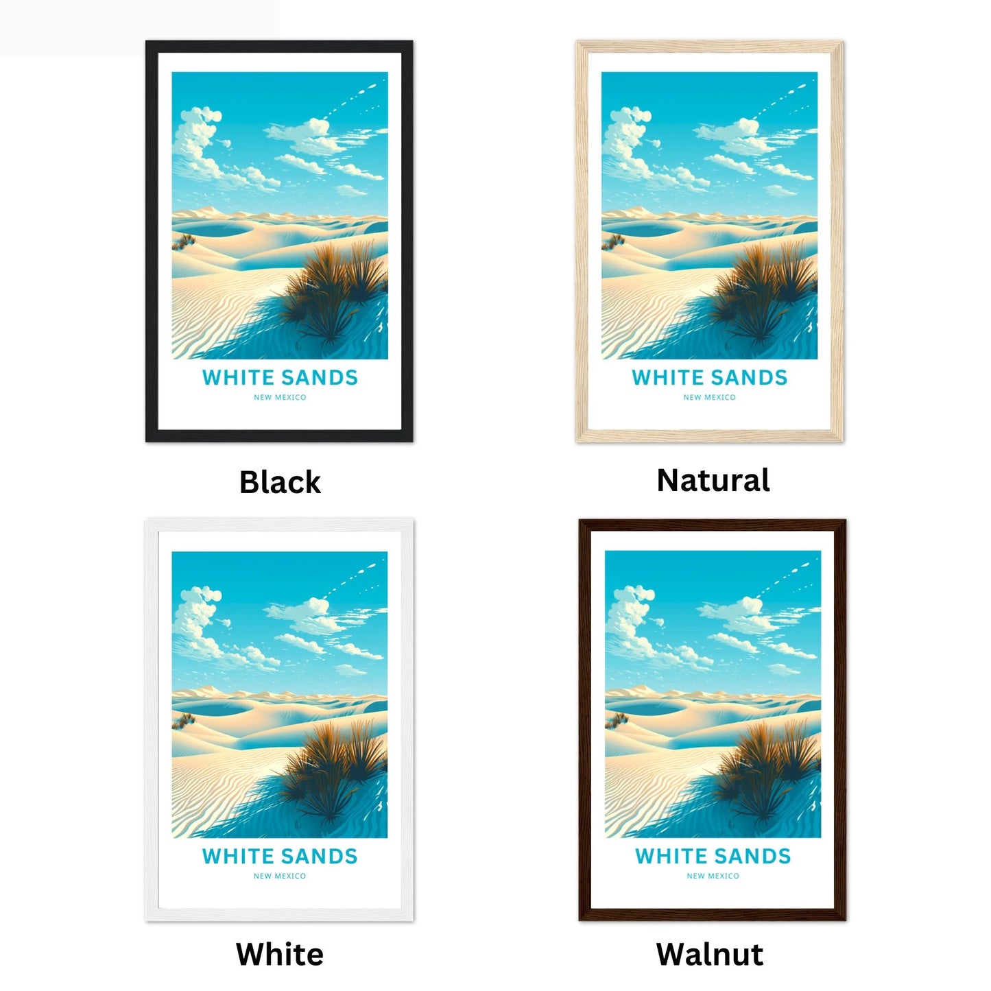 White Sands Travel Poster