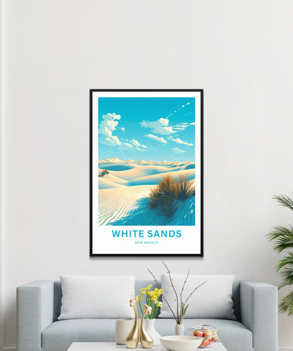 White Sands Travel Poster