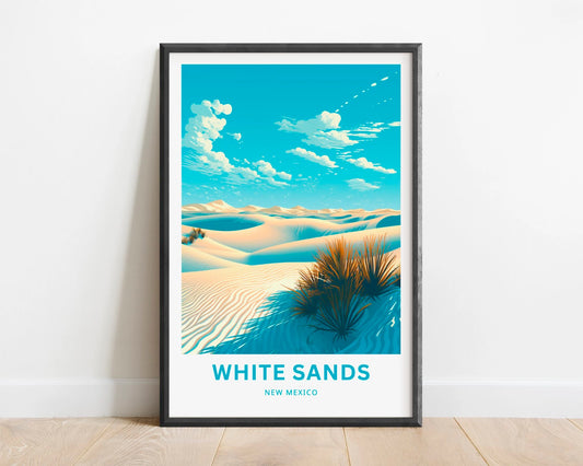 White Sands Travel Poster